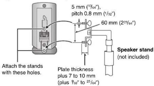 PANASONIC SC-HT820V - Fitting speaker stands (not included) - 1