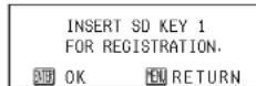 PANASONIC PT-P1SDU - (When you register the SD key for the first time) - 1