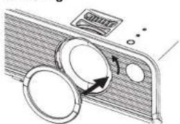 PANASONIC PT-P1SDU - Removing and attaching the lens cover - 2
