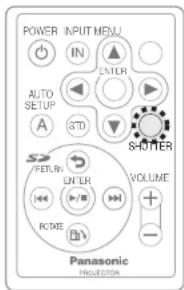 PANASONIC PT-P1SDU - Turning off the picture and sound momentarily (SHUTTER) - 1