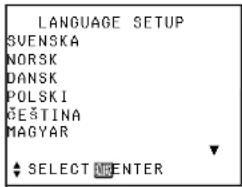 PANASONIC PT-P1SDU - LANGUAGE SETUP menu - 2