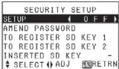 PANASONIC PT-P1SDU - Setting up the security function - 5