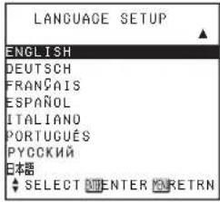 PANASONIC PT-P1SDU - Changing the display language - 1