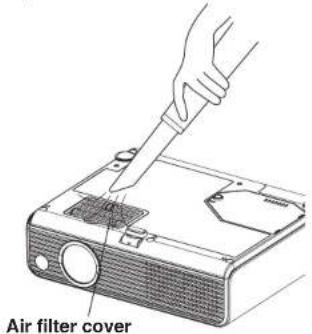 PANASONIC PT-P1SDU - Cleaning and replacing the air filter - 1