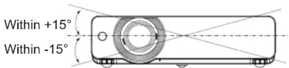 PANASONIC PT-VX505NU - ■ Do not tilt the projector or place it on its side. - 2