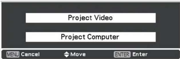 PANASONIC PT-VX505NU - Video/Computer selection - 1