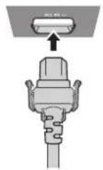 PANASONIC PT-FZ570U - Attaching the power cord - 1