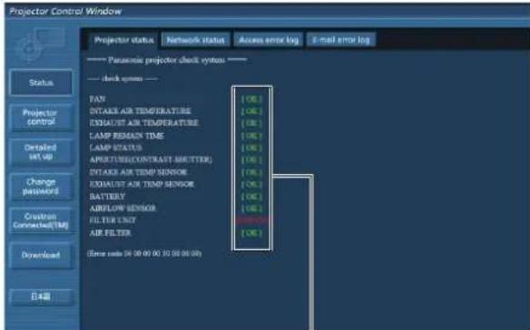PANASONIC PT-FZ570U - Error information page - 2