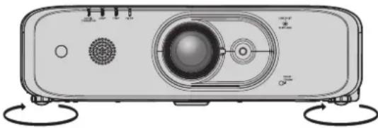 PANASONIC PT-FZ570U - Adjusting adjustable feet - 1