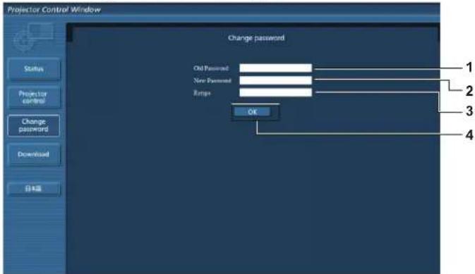 PANASONIC PT-FZ570U - [Change password] (For user rights) - 1