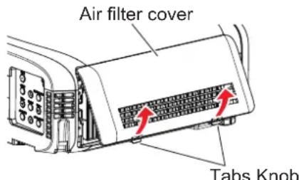 PANASONIC PT-FZ570U - Removing the air filter unit - 1