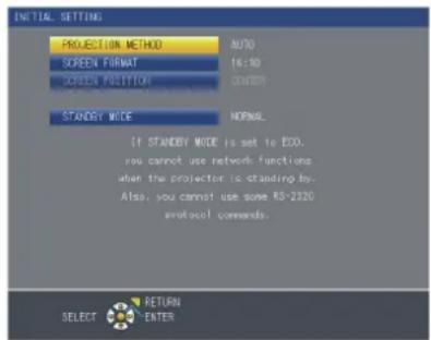 PANASONIC PT-FZ570U - Initial setting (projector setting) - 1
