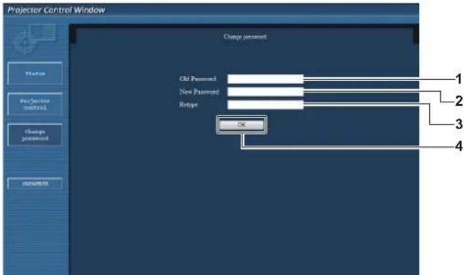 PANASONIC PT-EZ580L - [Change password] (For user rights) - 1