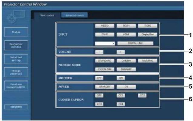 PANASONIC PT-EZ580L - [Basic control] page - 1