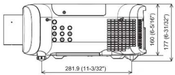 PANASONIC PT-EZ580L - Dimensions - 3