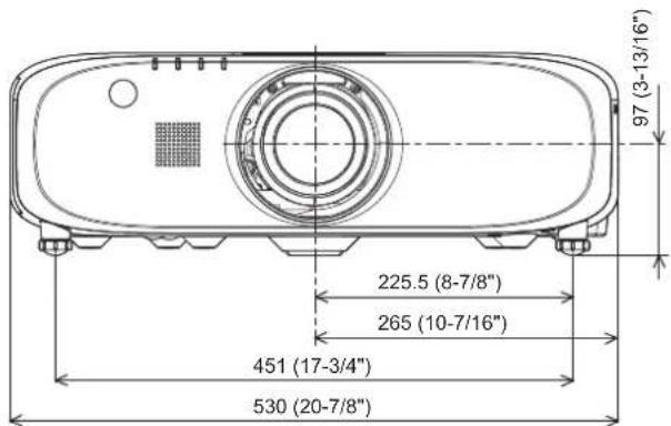 PANASONIC PT-EZ580L - Dimensions - 2
