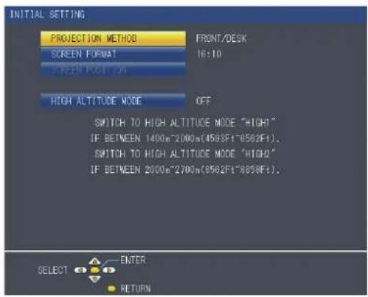 PANASONIC PT-VW345NZ - Initial setting (projector setup) - 1