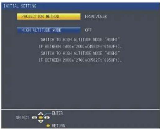 PANASONIC PT-VW345NZ - Initial setting (projector setup) - 2