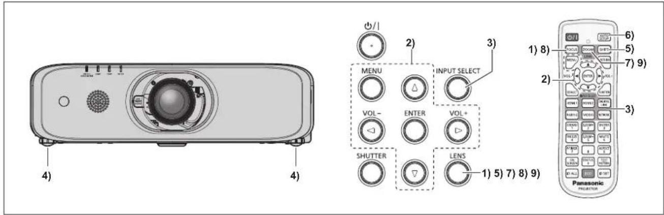 PANASONIC PT-EX620U - Making adjustments and selections - 1
