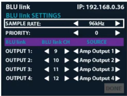 CROWN CDi DriveCore 4|1200 - To configure BLU link settings: - 1