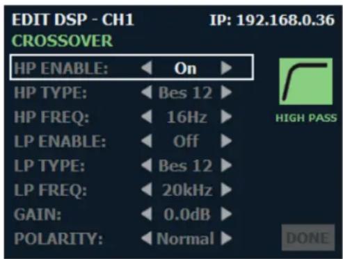 CROWN CDi DriveCore 4|1200 - To edit crossover settings manually: - 1