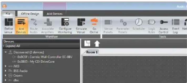 CROWN CDi DriveCore 4|1200 - To program a Contrio Ethernet wall controller: - 1