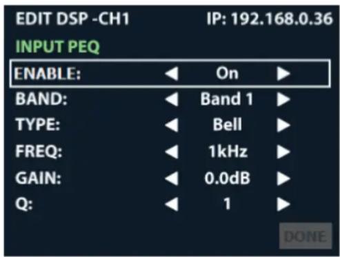CROWN CDi DriveCore 4|1200 - To edit PEQ settings manually: - 1