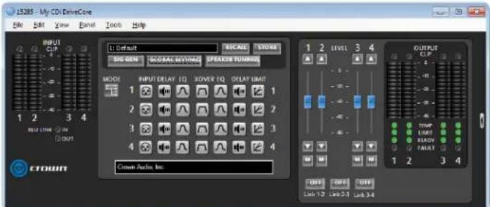 CROWN CDi DriveCore 4|1200 - To open a preset or device file in Audio Architect: - 1