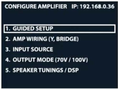 CROWN CDi DriveCore 4|1200 - To configure the amplifier using the Guided Setup: - 1