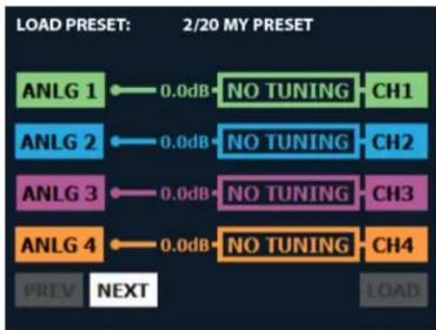 CROWN CDi DriveCore 4|1200 - To load a device preset from the front panel: - 1