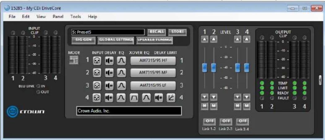 CROWN CDi DriveCore 4|1200 - To configure speaker tunings in Audio Architect: - 3