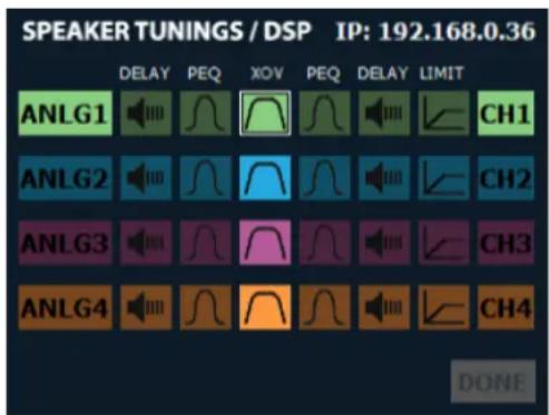 CROWN CDi DriveCore 4|1200 - To edit speaker tuning/DSP settings manually: - 1