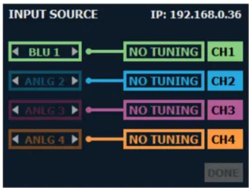 CROWN CDi DriveCore 4|1200 - To assign input sources manually: - 1