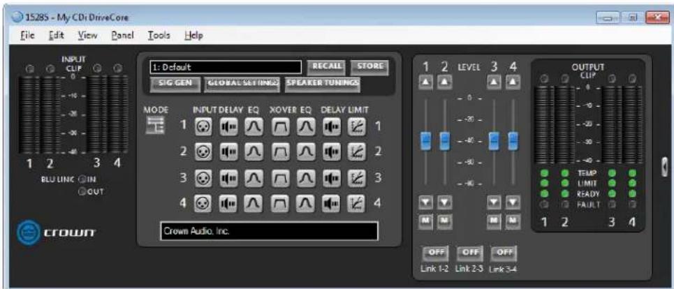CROWN CDi DriveCore 4|1200 - Main CDi DriveCore Control Panel - 1