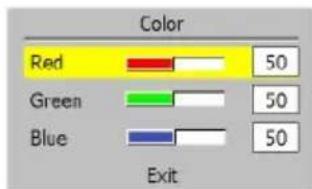 Color Red 50 Green 50 Blue 50 Exit