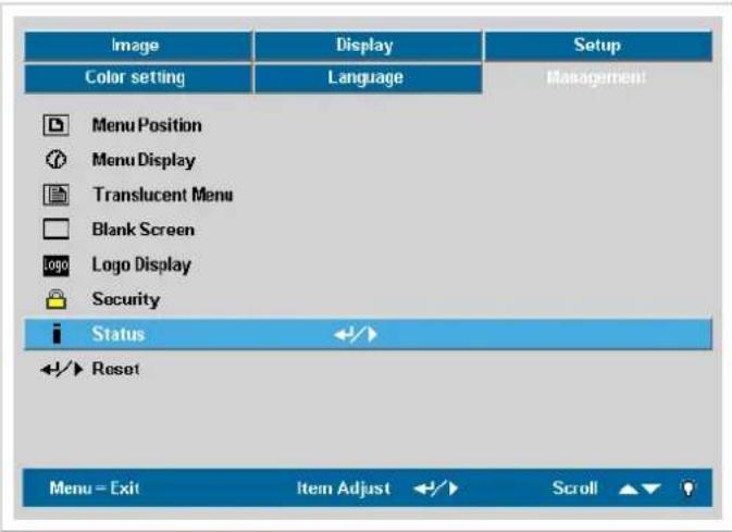 OPTOMA EP772 - Resetting the Lamp - 1