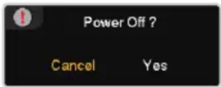 Power Off ? Cancel Yes