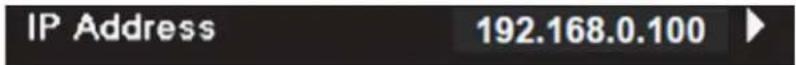 IP Address 192.168.0.100