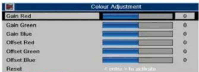 OPTOMA EP910 - Colour Adjustment - 1