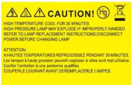 OPTOMA EH504WIFI - Replacing the lamp - 2