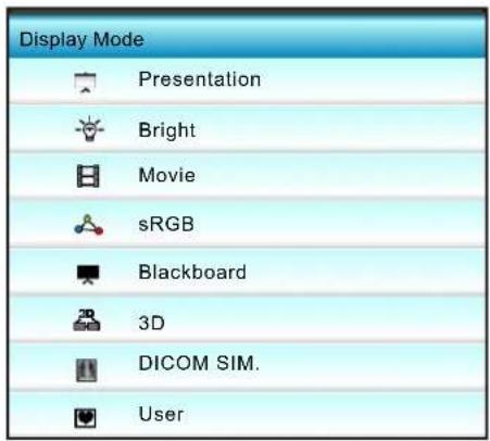 OPTOMA EH504WIFI - Display Mode - 1