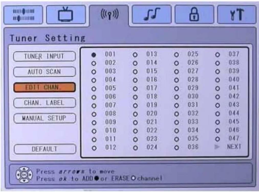 VIEWSONIC VPW4255 - Tuner Setting Tab - 2