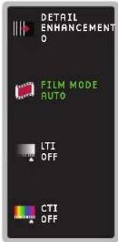 DETAIL ENHANCEMENT O FILM MODE AUTO LTI OFF CTI OFF