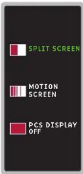 SPLIT SCREEN MOTION SCREEN PCS DISPLAY OFF