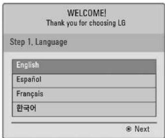 LG 47LD450C - Step 1. Selecting Language - 1