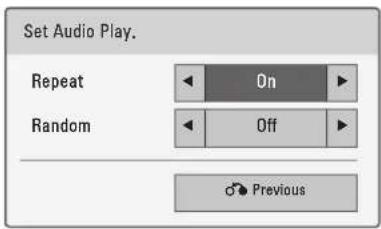LG 47LD450C - Set Audio Play Menu Options - 1