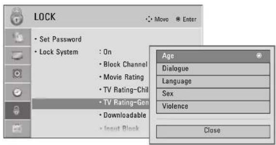 LG 47LD450C - TV Rating General - For USA - 3