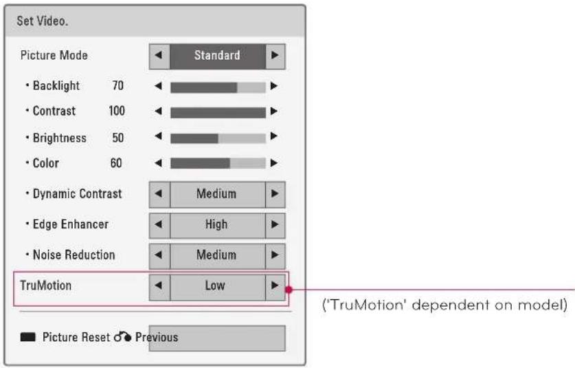 LG 47LD450C - Set Video Menu Options - 1