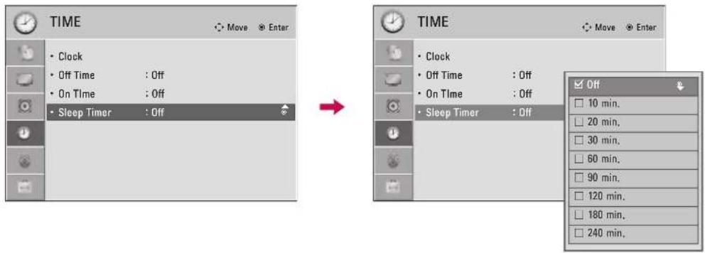 LG 47LD450C - SLEEP TIMER SETTING - 1