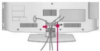 LG 47LD450C - Open the CABLE MANAGEMENT CLIP as shown. - 1
